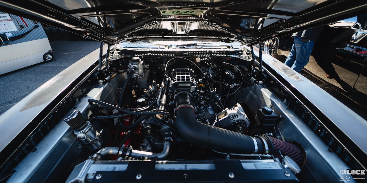 Constraint View of an Engine with the Hood Above at  Holley LS Fest 2024